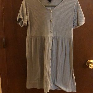 Grey Button up dress